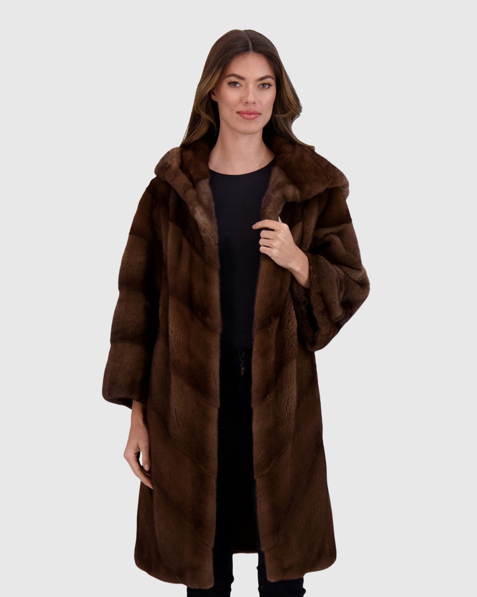 Mink Coat With Stand Up Collar