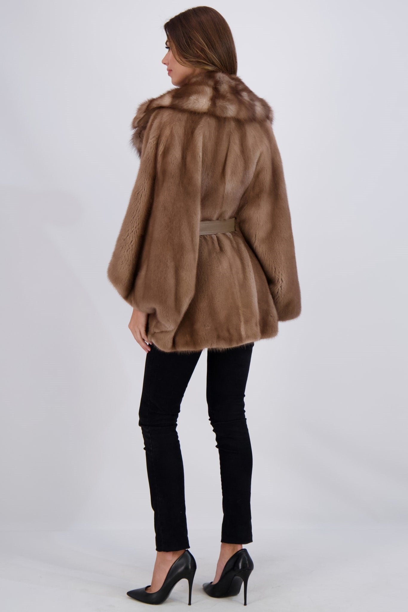 Mink Jacket with Stone Marten Collar