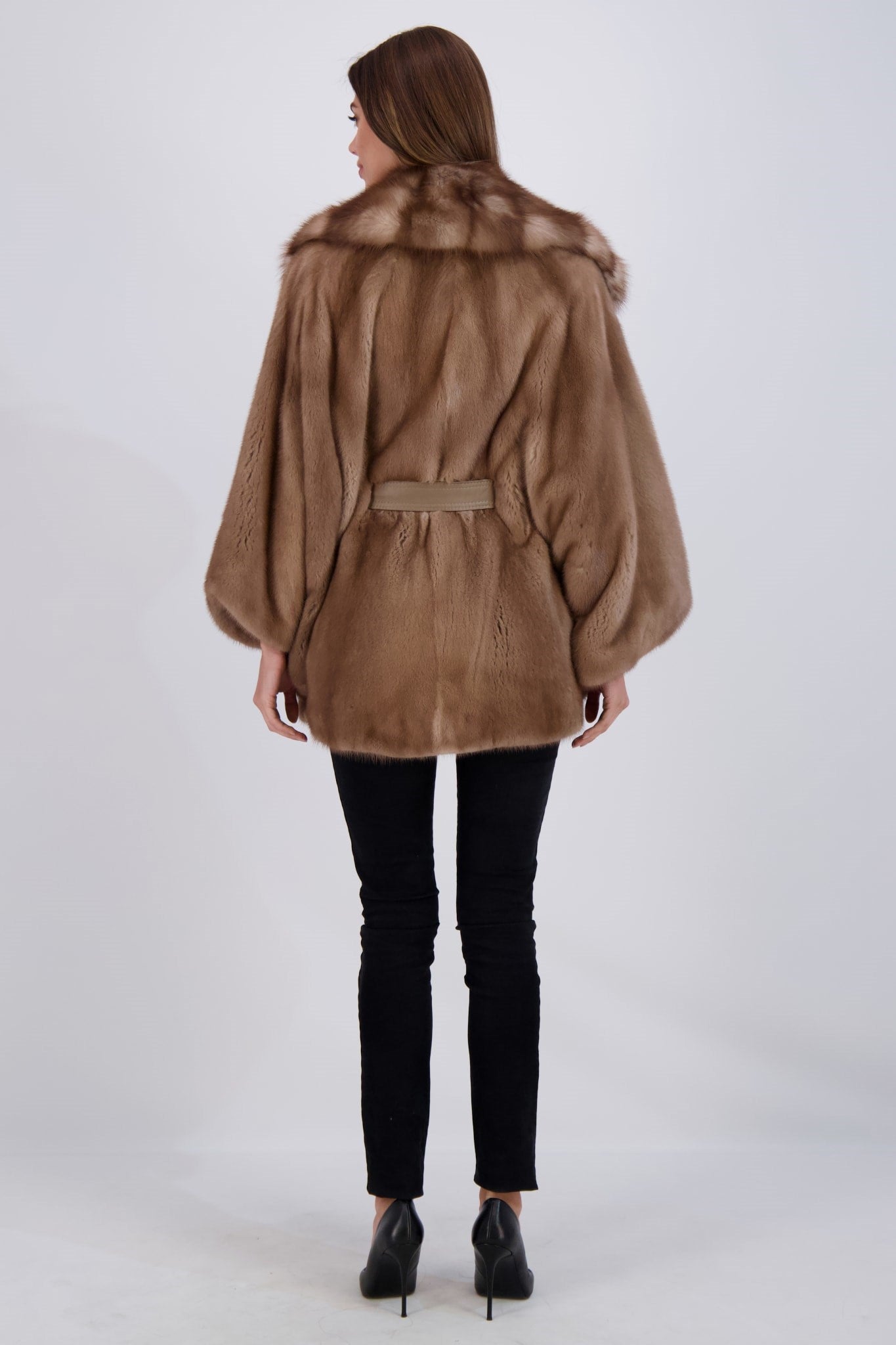 Mink Jacket with Stone Marten Collar