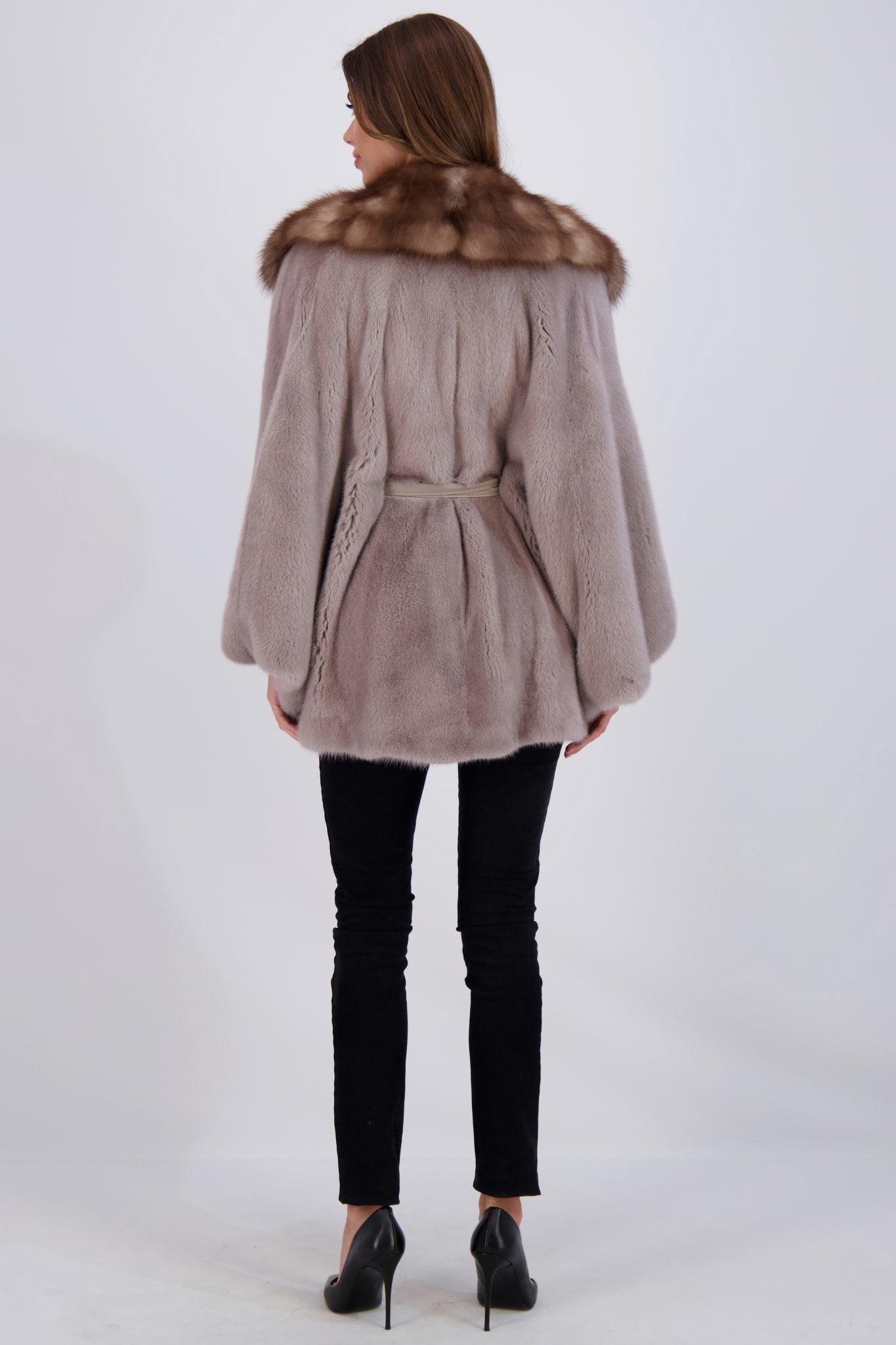 Mink Jacket with Stone Marten Collar