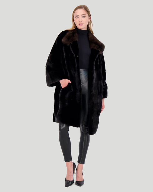 Mink Stroller With Sable Collar
