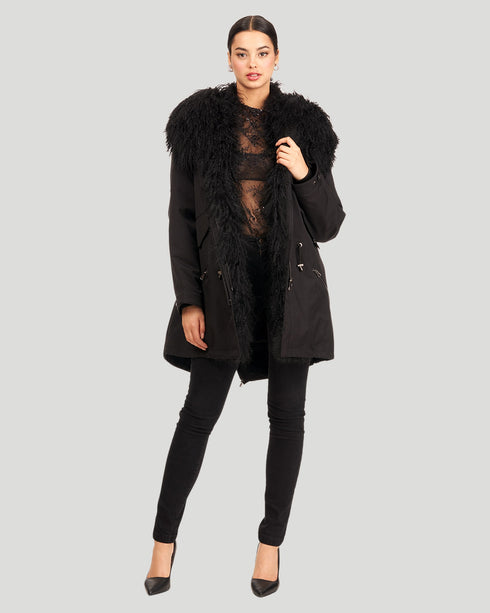 Parka With Lamb Trim