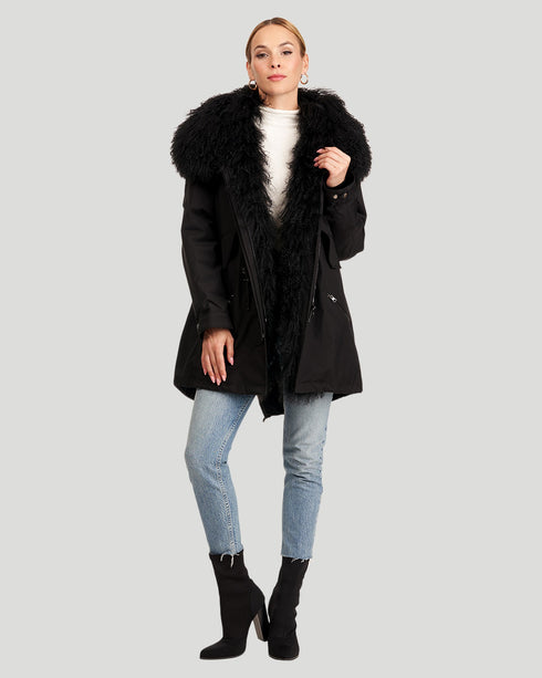 Parka With Lamb Trim