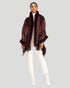 Printed Cashmere Stole With Fox Tape Top And Bottom