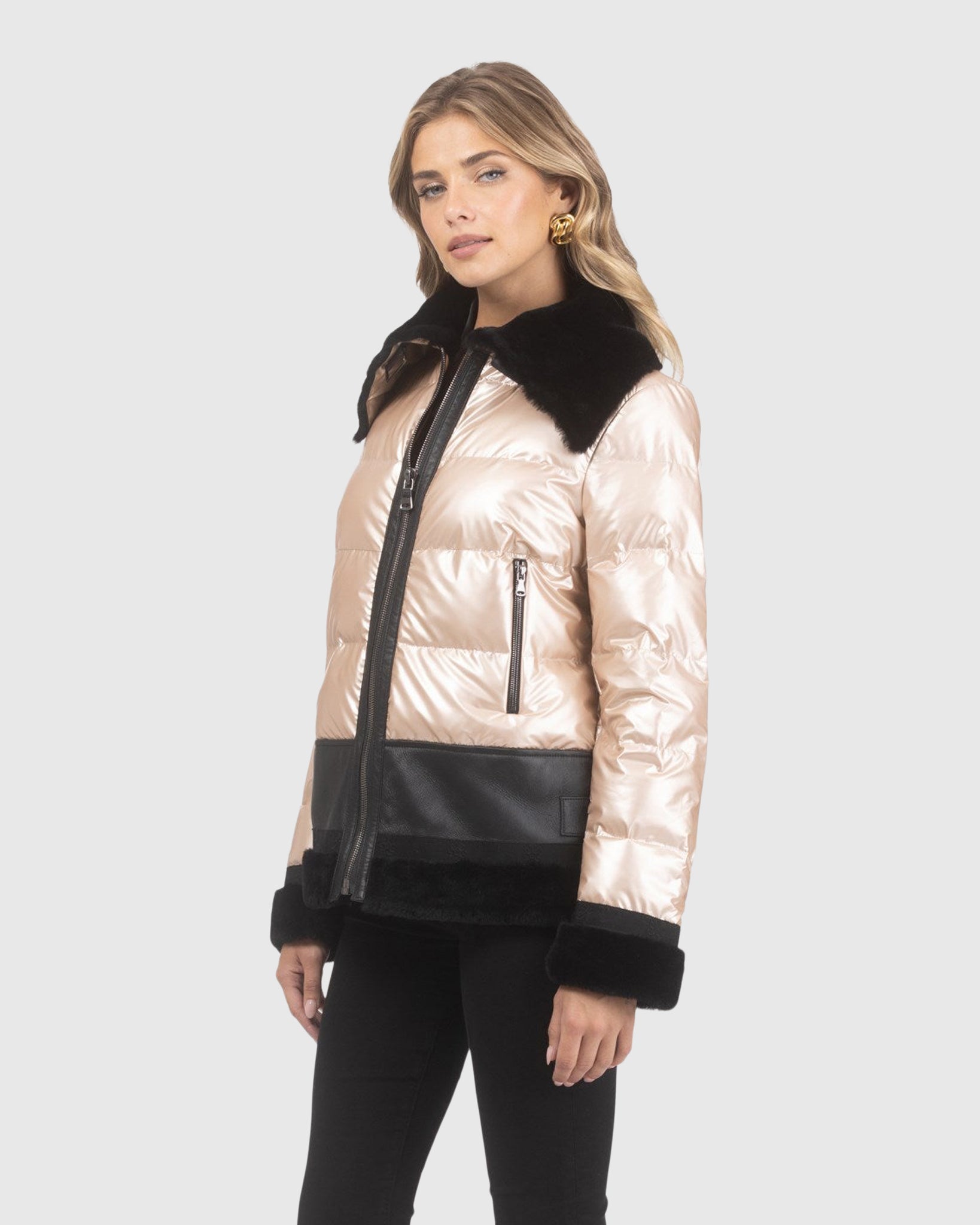 #Color_ROSE GOLD/BLACK