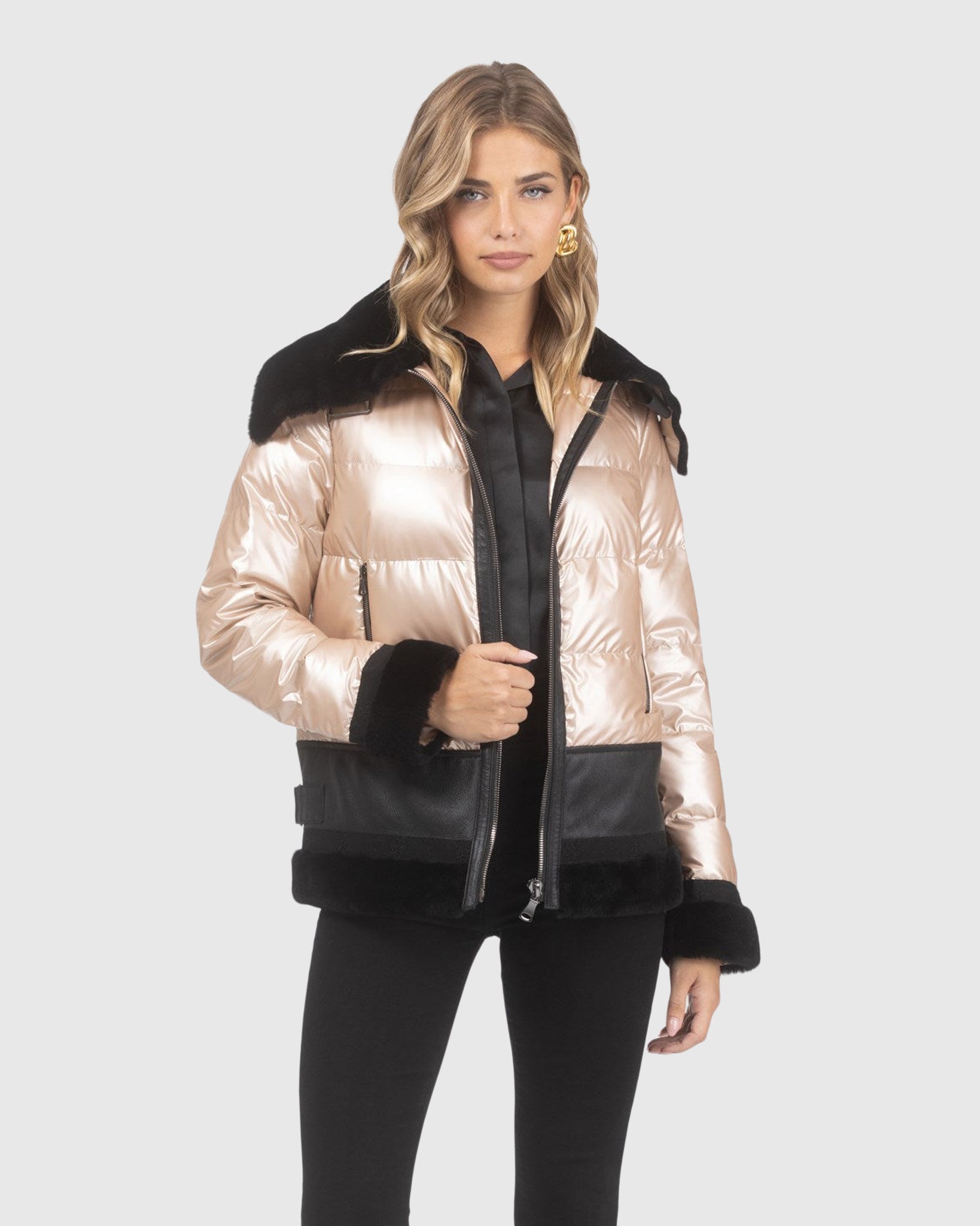 #Color_ROSE GOLD/BLACK