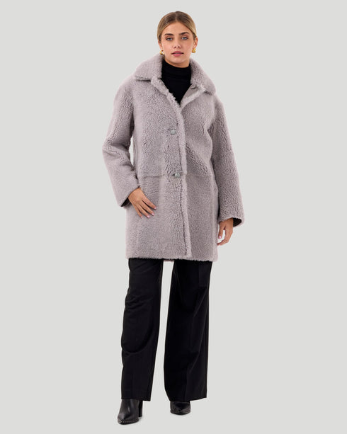 Reversible Long Hair Shearling Lamb Stroller