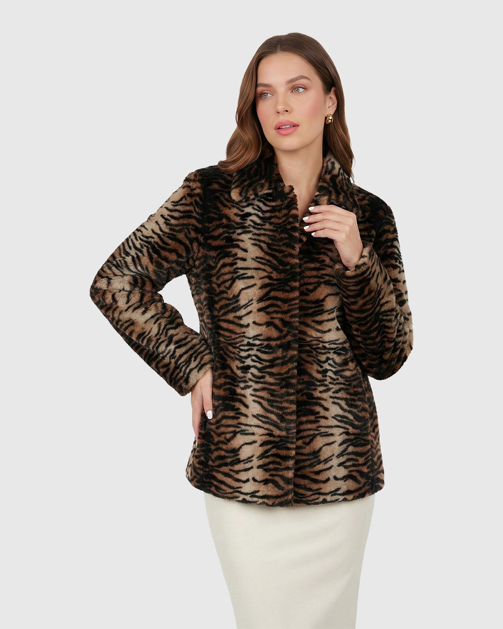 #Color_Brown Tgr Print