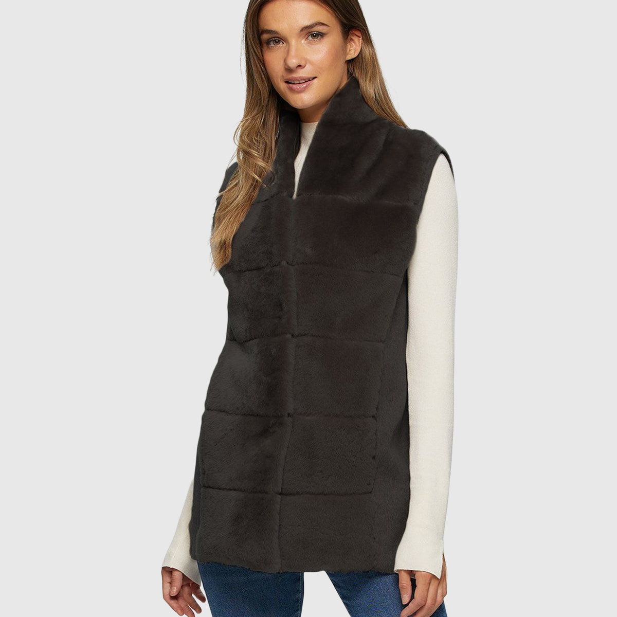 Lamb Vest | Reversible Select Shearling Lamb Vest With Cashmere 