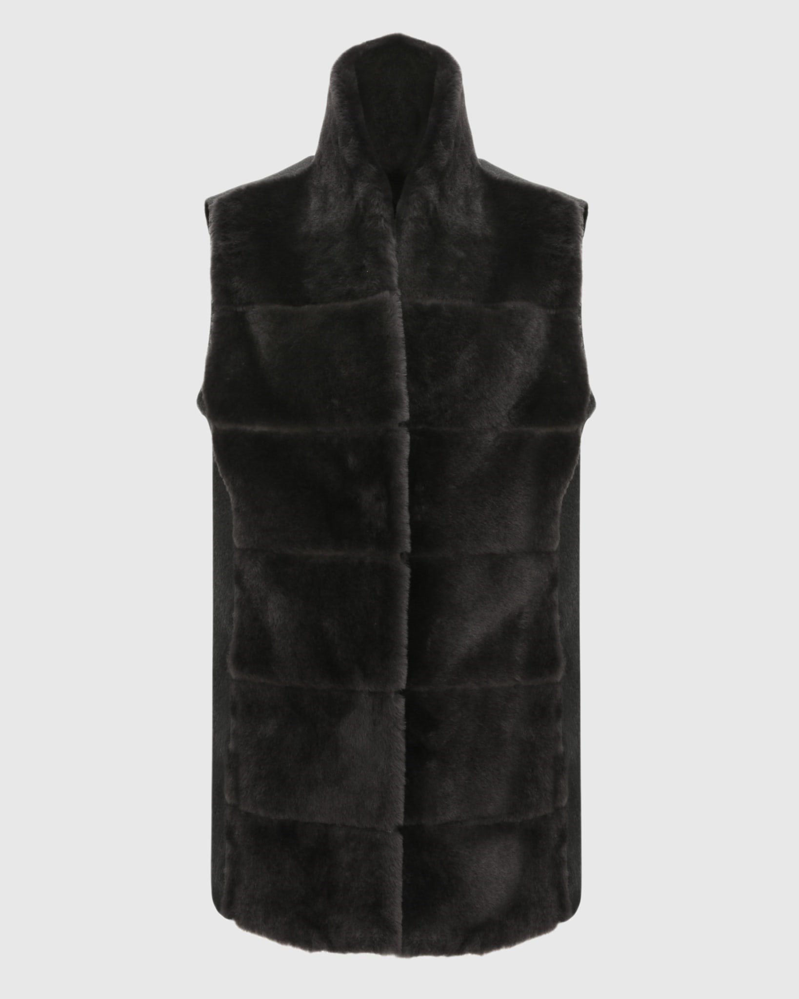 新品THINK FUR Curly Fur Long Vest ブラック ジレ黒 Rule Breaker Shearling Long Vest - Black | Fashion Nova