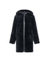 Reversible Shearling Lamb Parka With Grooved Pattern