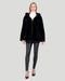 Reversible Shearling Lamb Zip Parka With Ribbed Hem