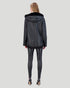 Reversible Shearling Lamb Zip Parka With Ribbed Hem