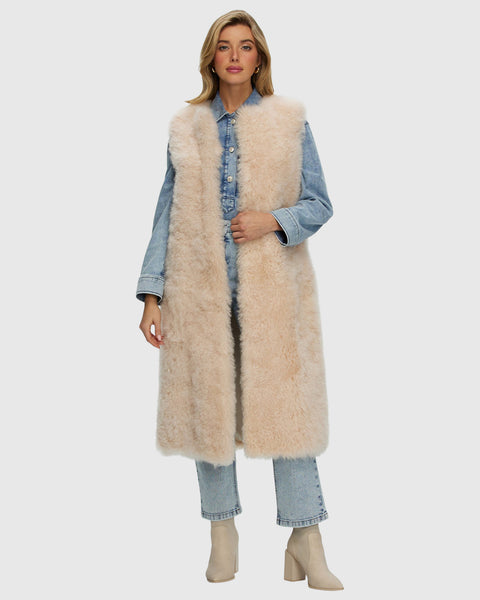 美品 24awMAATEE&SONS CASHMERE MINK VEST The Nico Shrunken Vest in Cashmere – Suzie Kondi