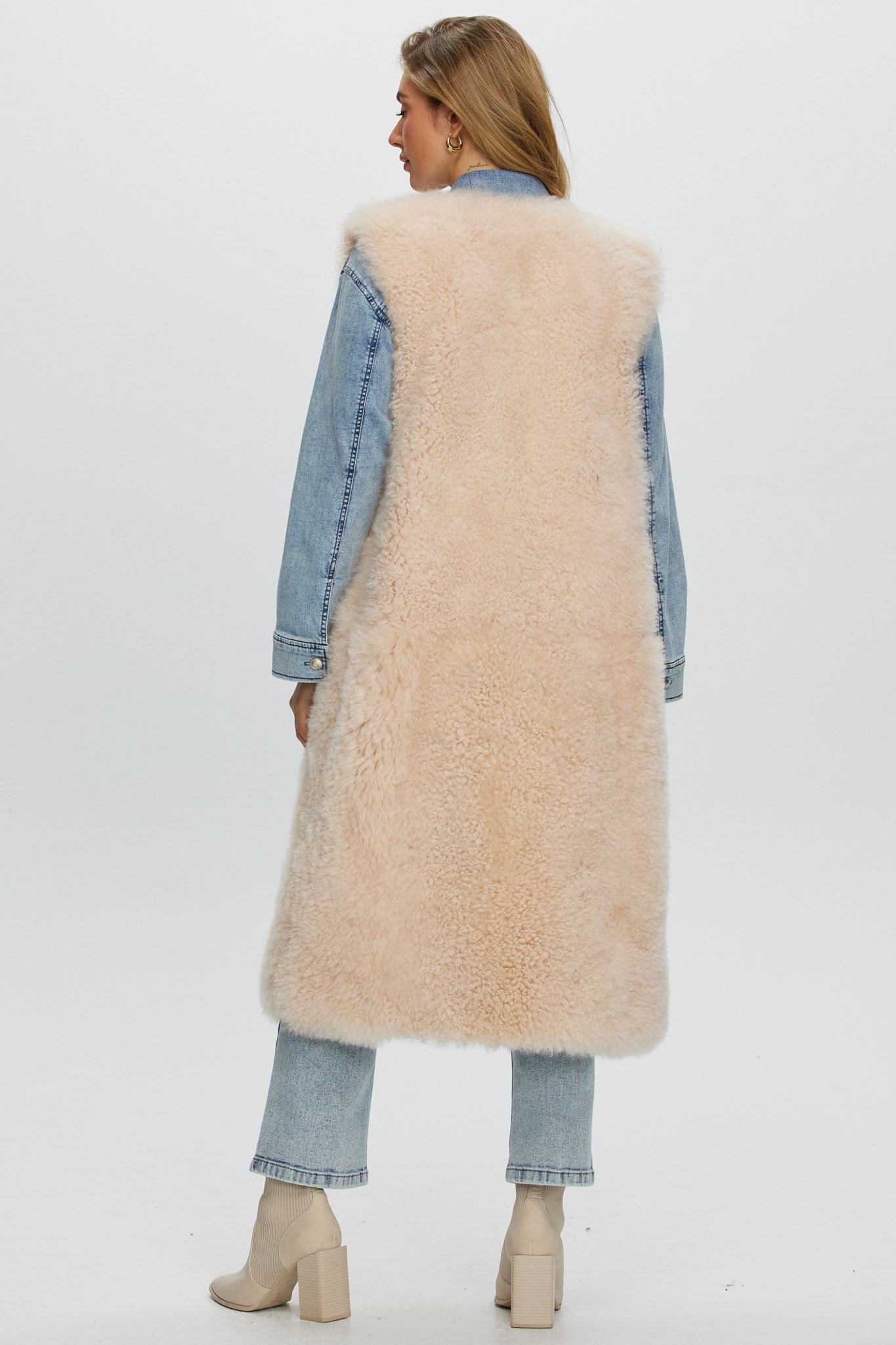 kashwere LONG VEST ホワイト F