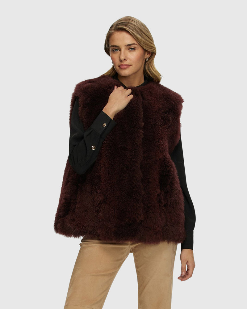 Select Cashmere Goat Collarless Vest