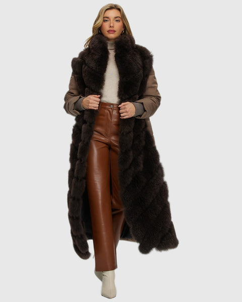 Diagonal Coat Crafted From Select Cashmere Goat with Loro Piana Cashme