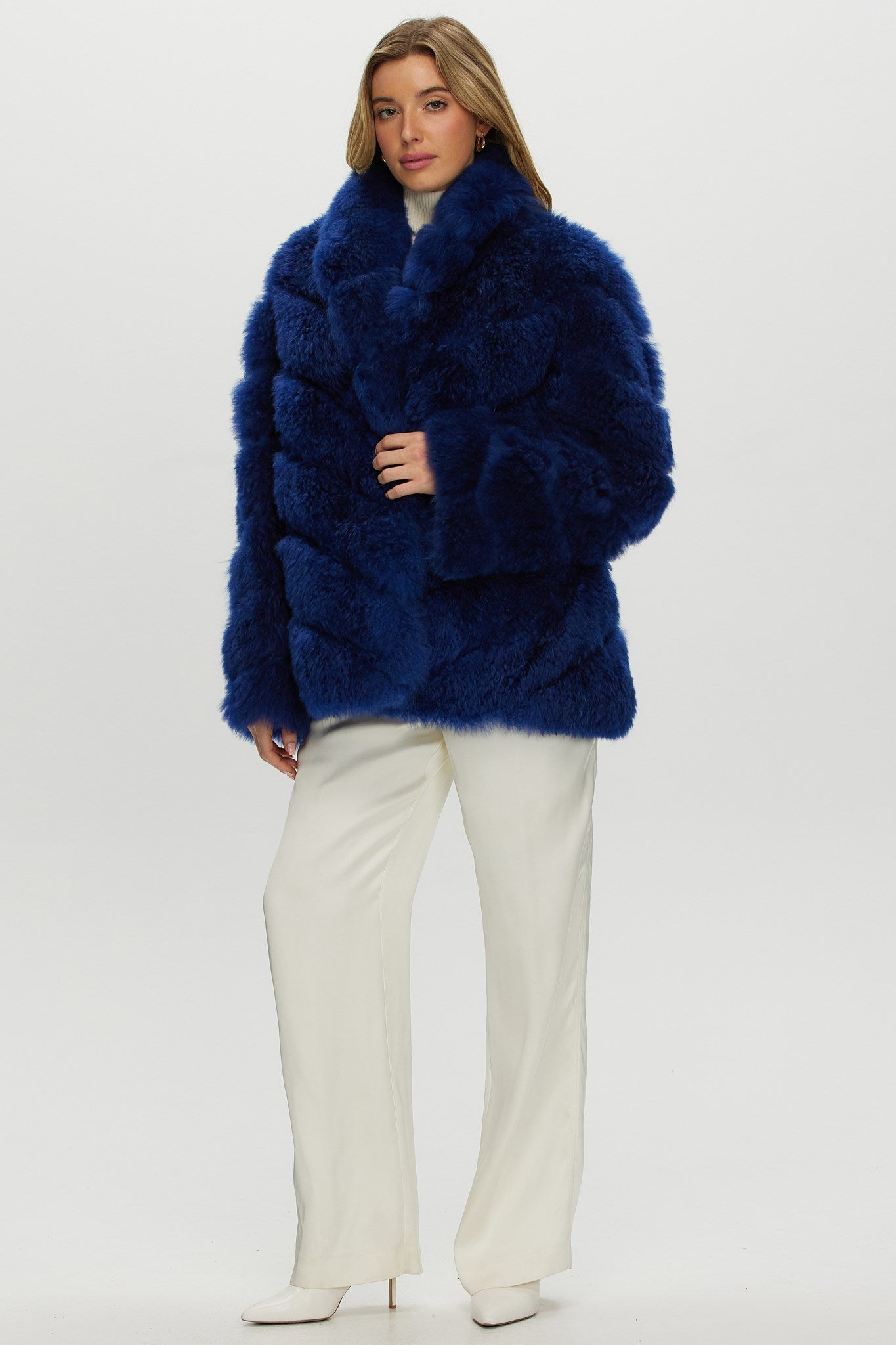 Select Cashmere Goat Diagonal Jacket