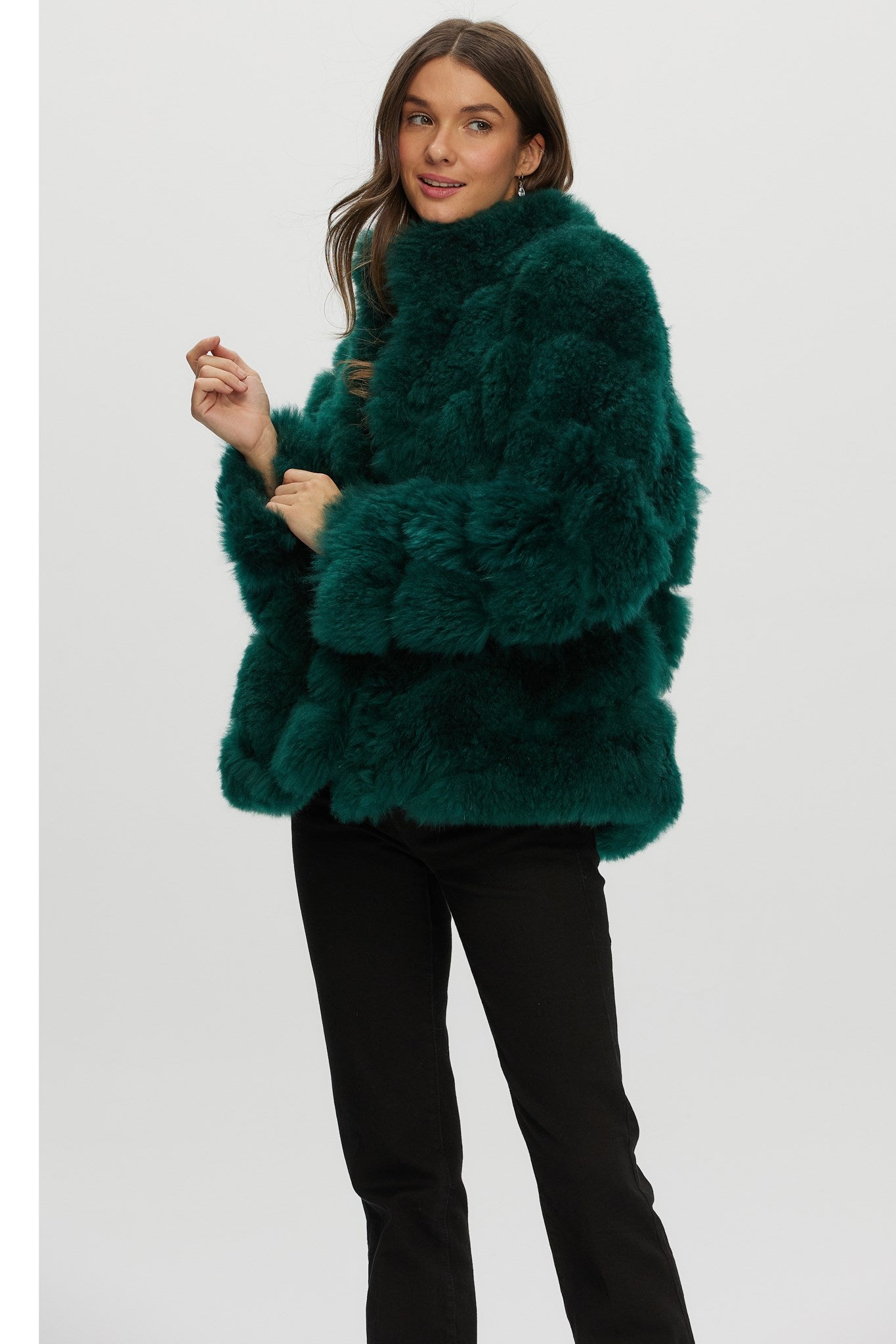 Select Cashmere Goat Diagonal Jacket