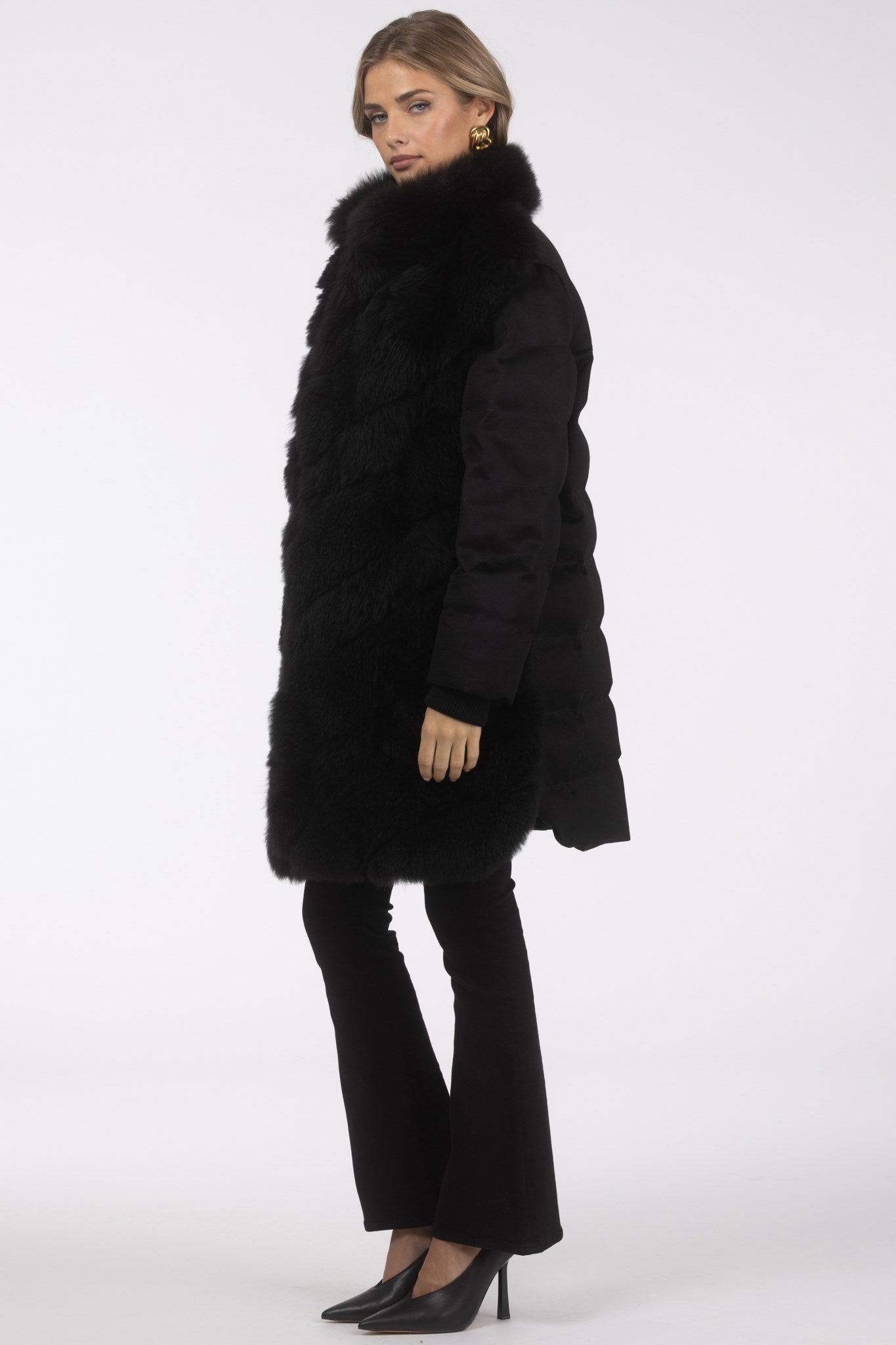 Diagonal Stroller Crafted From Select Cashmere Goat with Loro Piana Cashmere Sleeves and Back