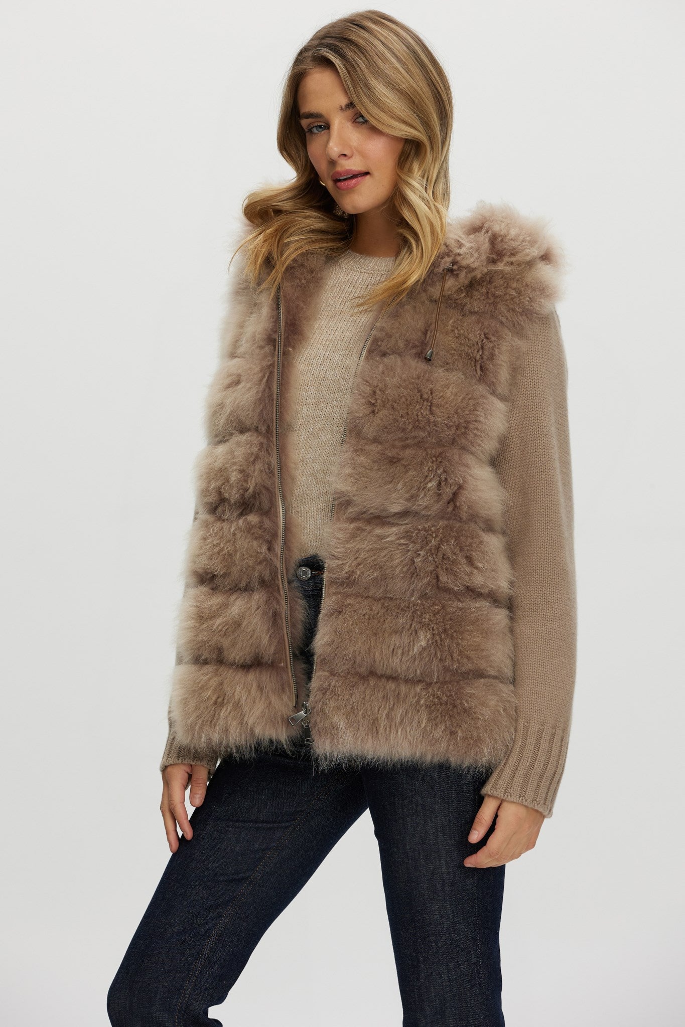 Parka Crafted From Select Cashmere Goat with Loro Piana Cashmere Sleeves and Back