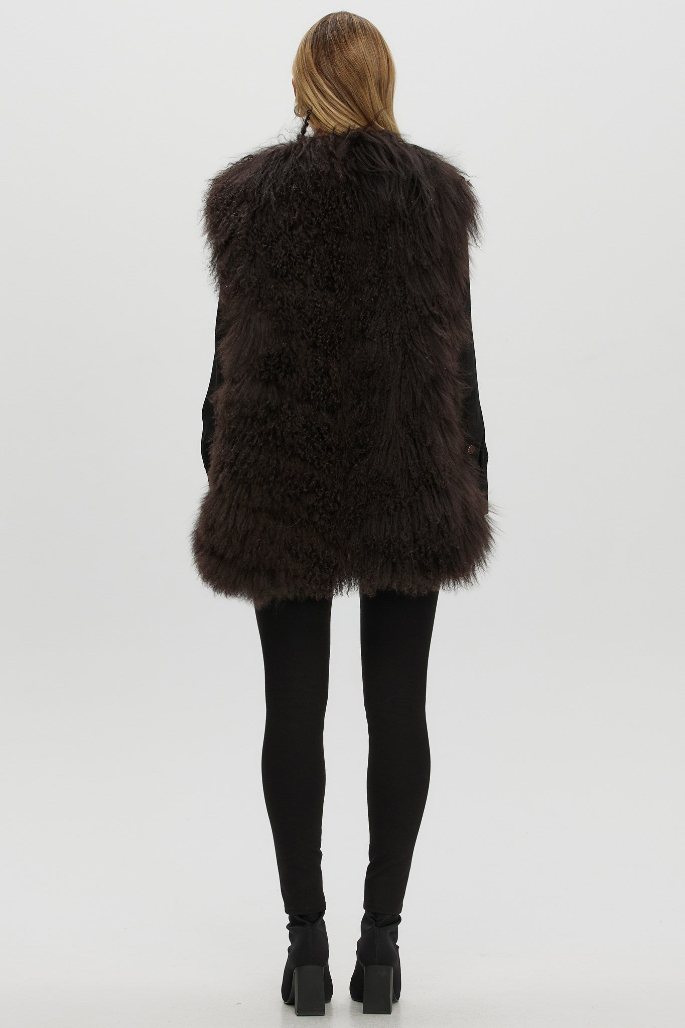 Select Mongolian Goat Zip Vest