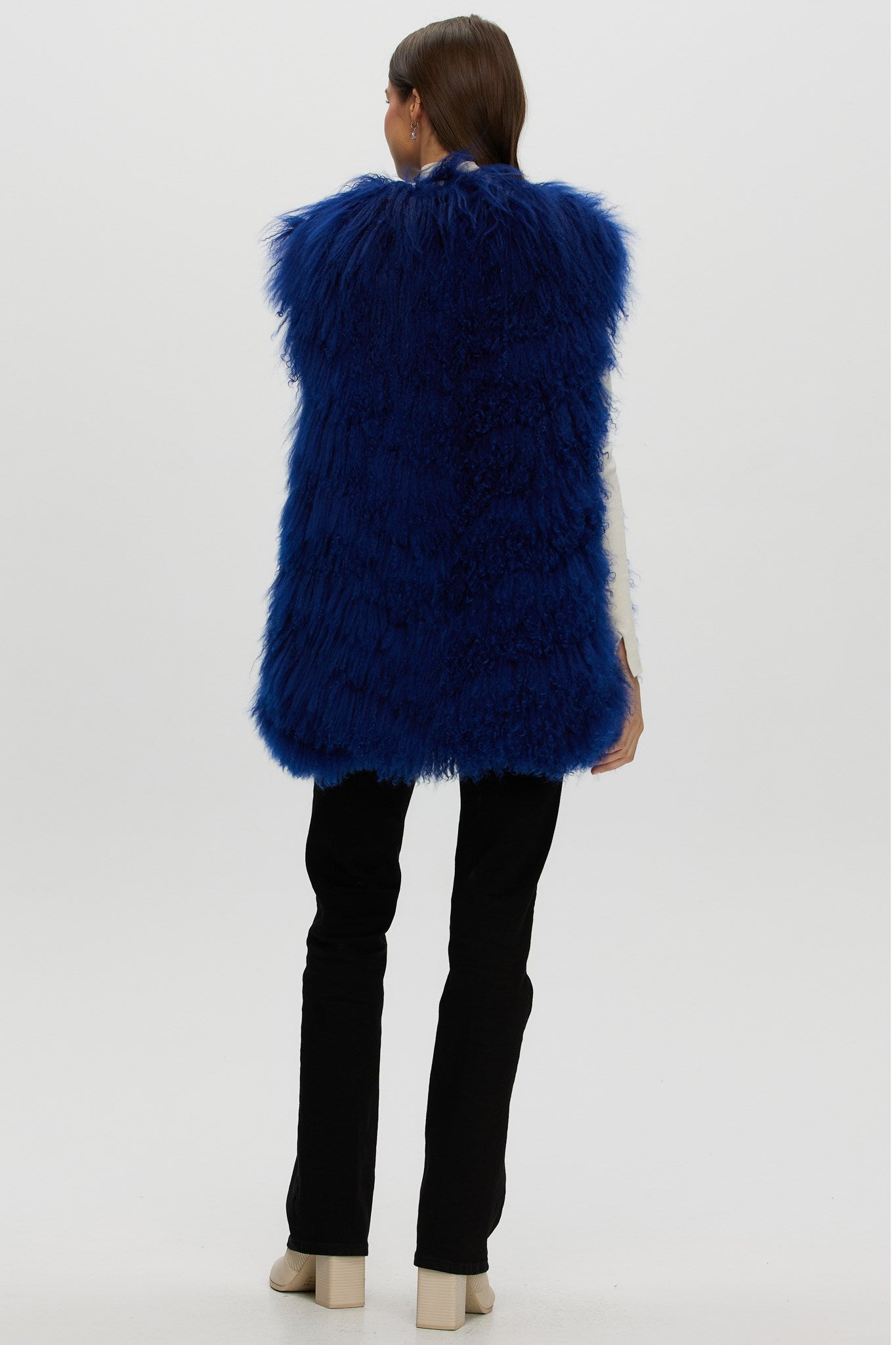 Select Mongolian Goat Zip Vest