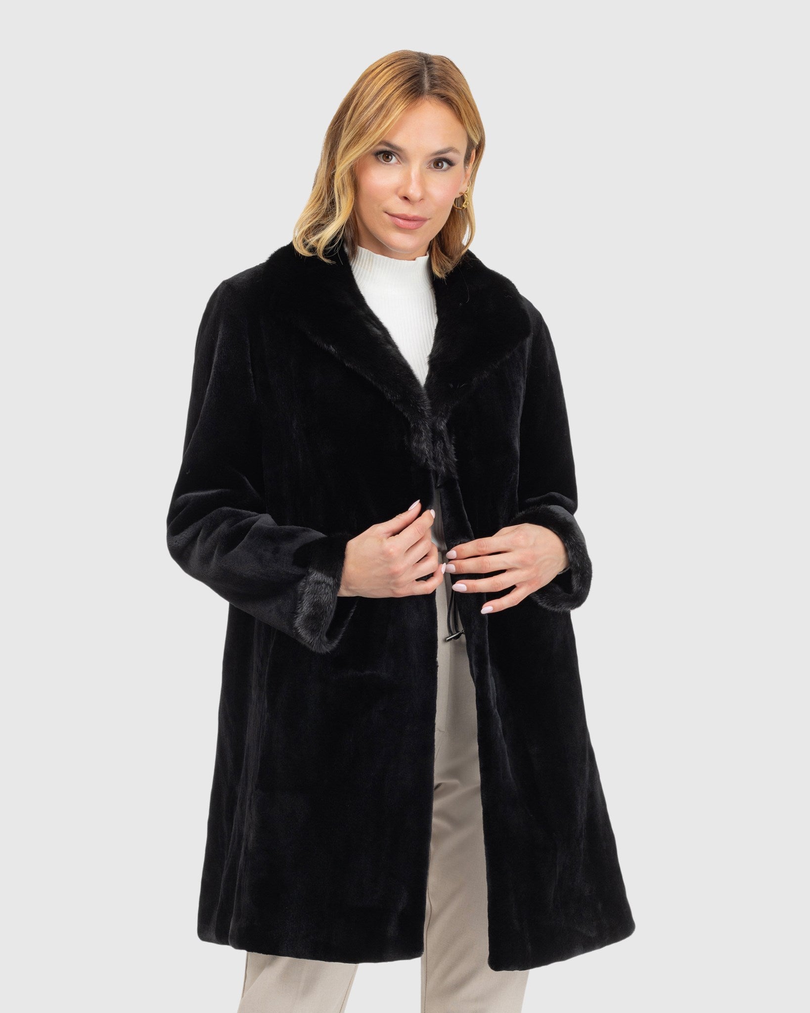 Sheared Mink Reversible Short Coat