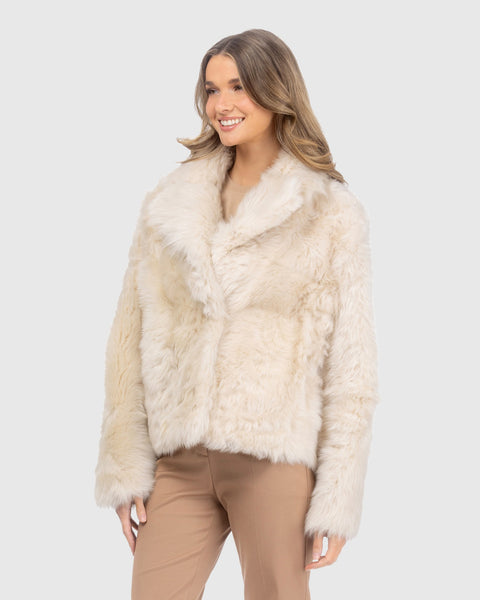 ほぼ新品！AUBERGE FASLANE ４０ Toscana Shearling Lamb Reversible Jacket