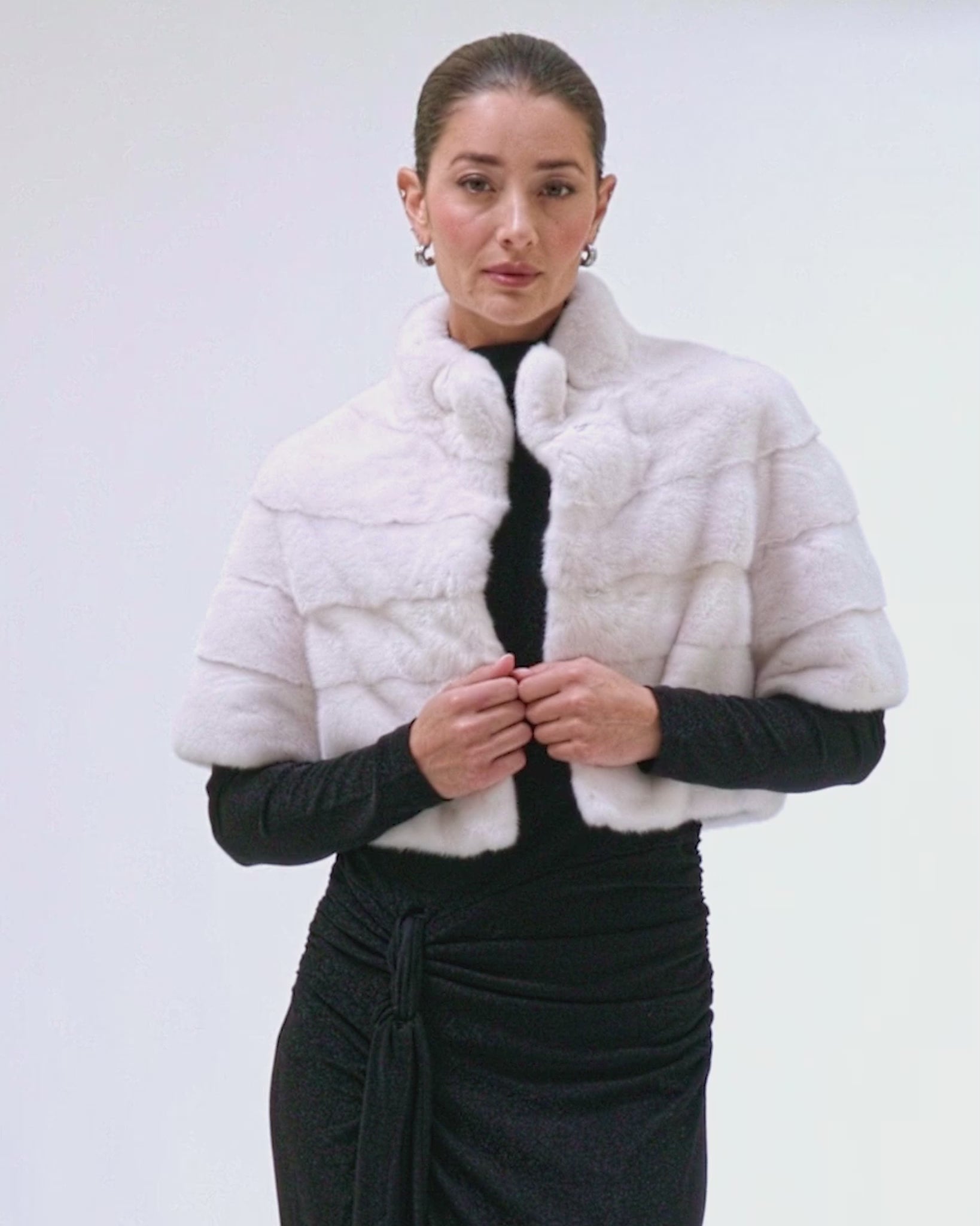 Mink Bolero with Cropped Sleeves
